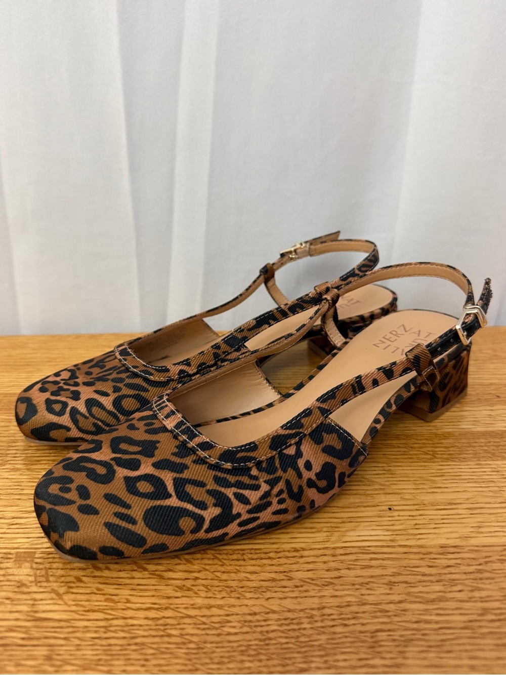 Naturalizer Leopard Print Harper Block Heel Slingback Pumps Womens Size 8